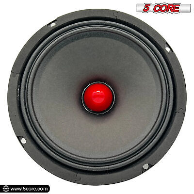 5Core 4 Pcs 6.5" Car Audio Speaker with Bullet 4000W 4 Ohm Mid-Range