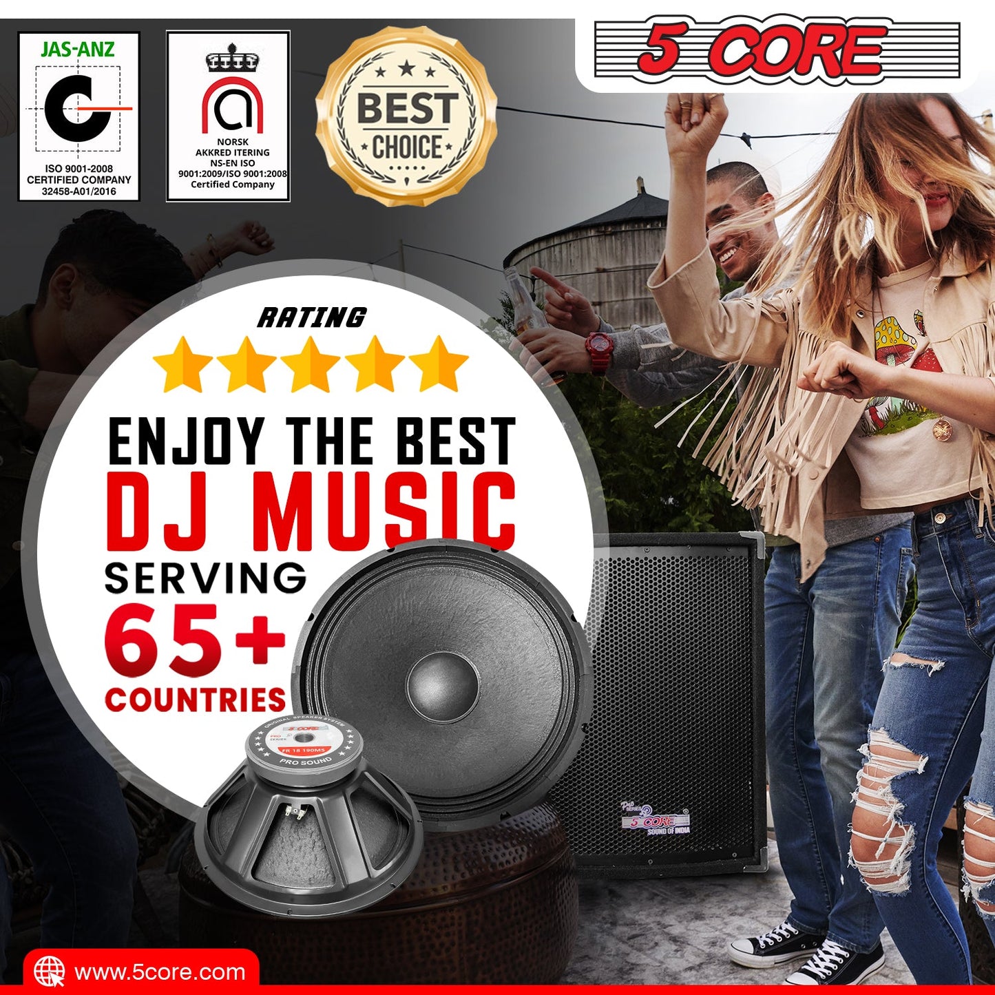 18 inch 8 Ohm Subwoofer Audio Speaker FR 18 190 MS