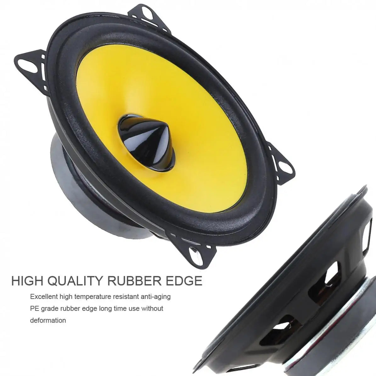 2pcs 60W 4 inch 2-Way Full Range Frequency Car Audio Stereo Speaker Car Speaker Automobile Loudspeaker