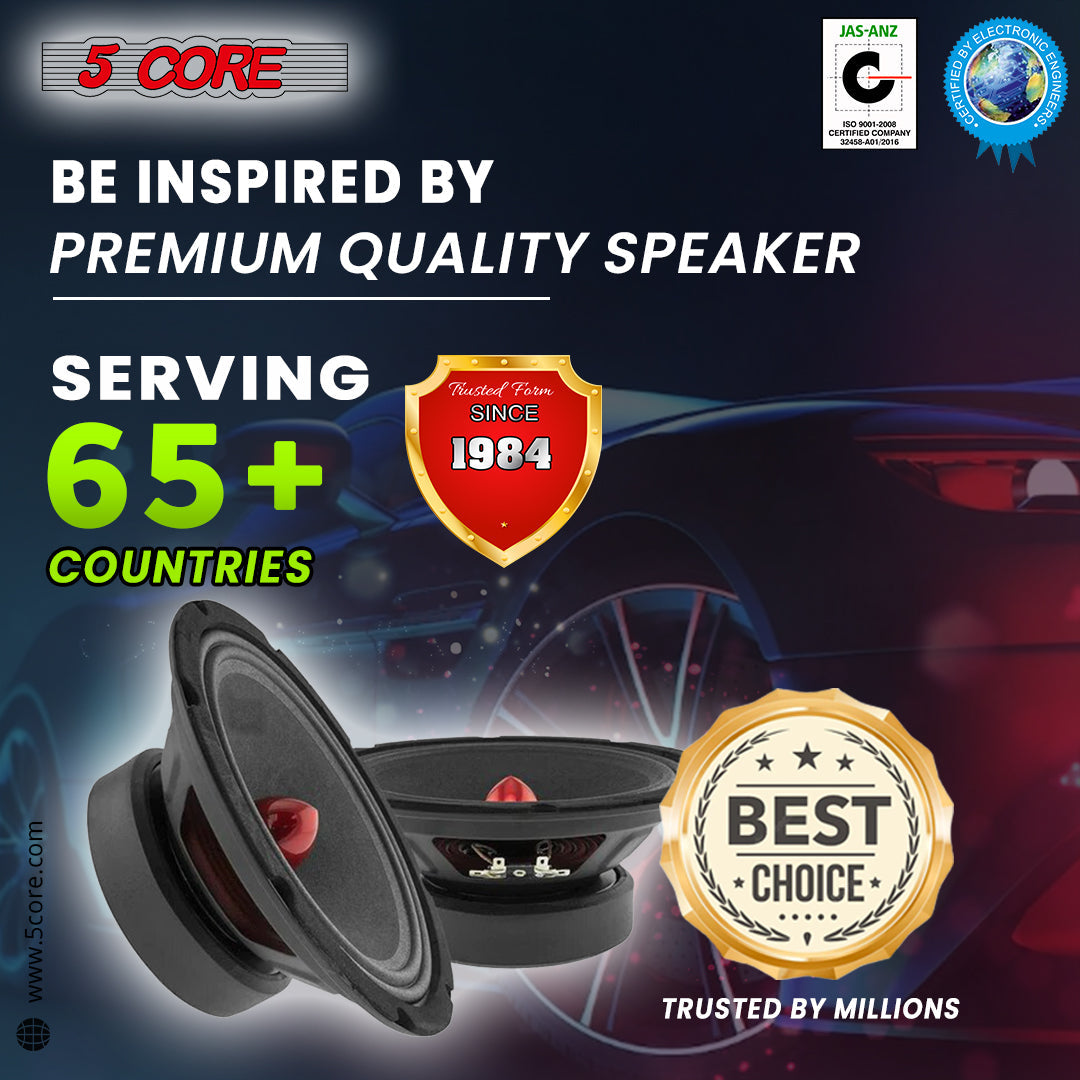 5 Core 8 Car Audio Speakers with Bullet 580 W 8 Ohm Mid-Range