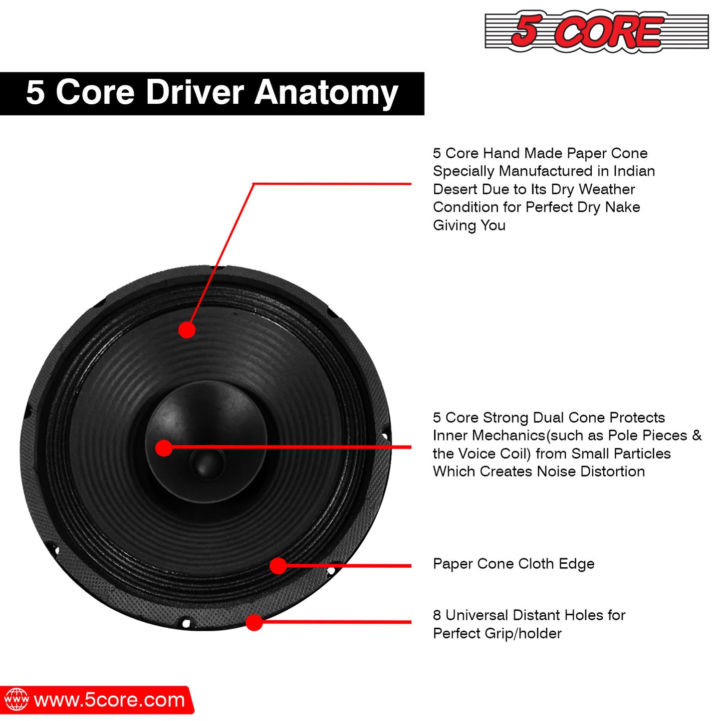 12 inch Subwoofer Speaker FR-12120DC 2 Pcs