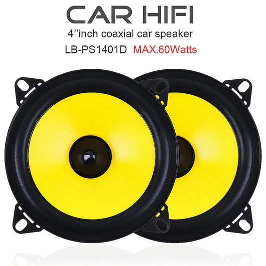 2pcs 60W 4 inch 2-Way Full Range Frequency Car Audio Stereo Speaker Car Speaker Automobile Loudspeaker